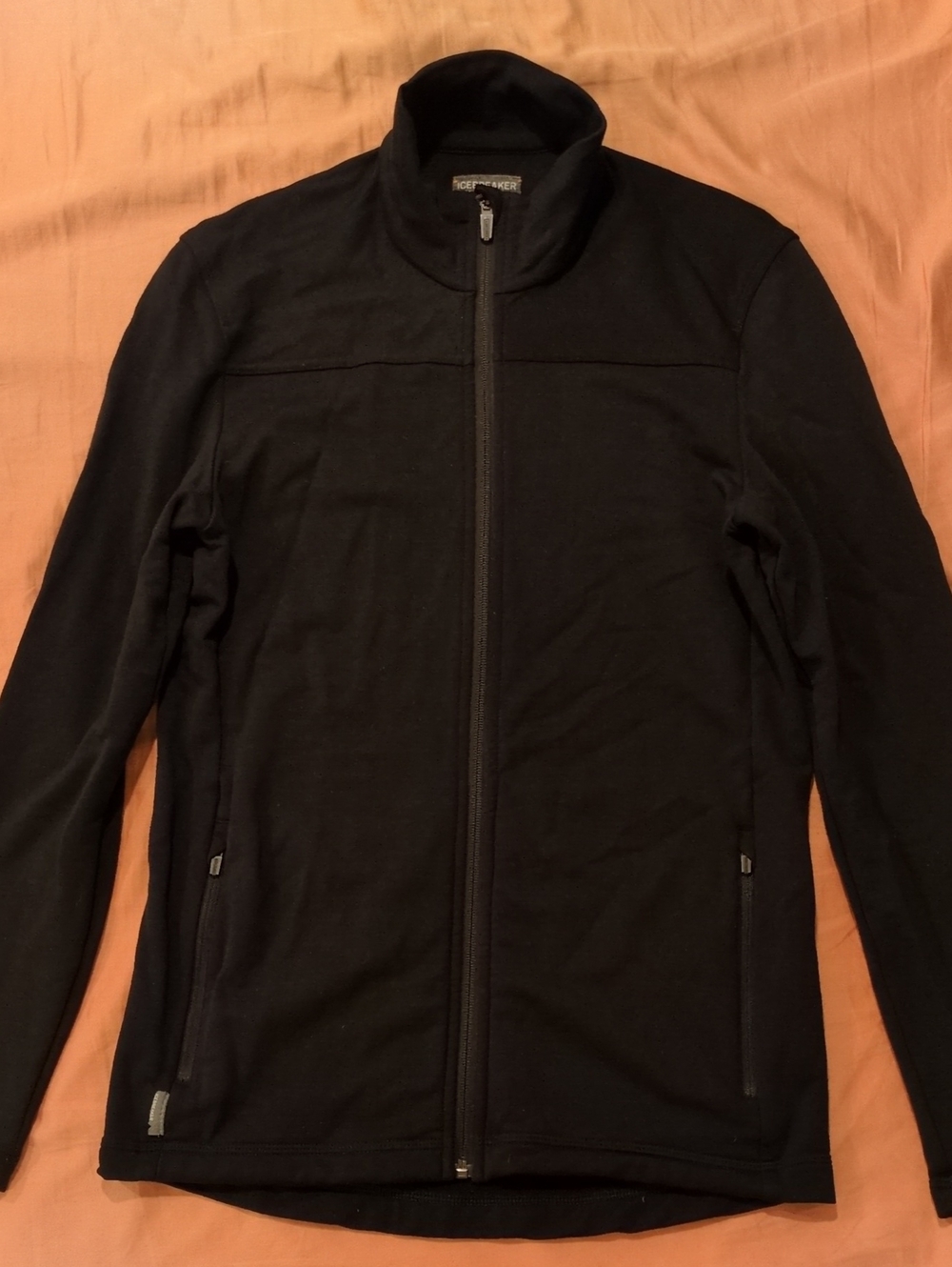 Icebreaker Men's Black Merino Wool Full-Zip